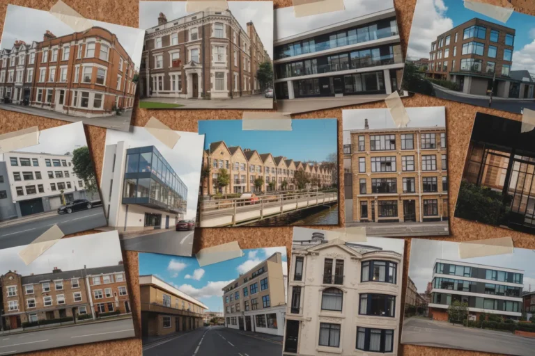 A collage of residential rental properties