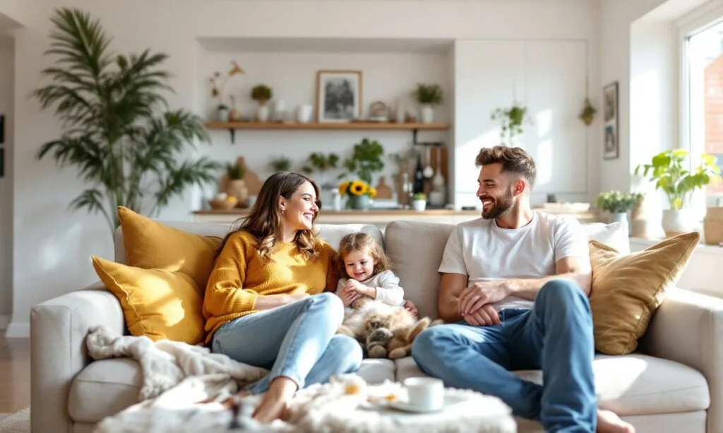 A family at home